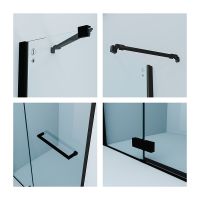 Душевая дверь Iddis Slide 110 SLI6BH1i69 профиль Черный стекло прозрачное — фото 3, Душевые двери в нишу