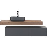 Столешница под раковину Jorno Modulare 140 Mdlr.06.140/T/JR Трюфель — фото 4, Столешницы под раковину