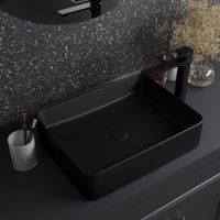 Раковина-чаша Iddis Slide 47 SLIBM02i27 Черная матовая — фото 4, Раковины накладные