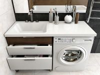 Раковина Madera Kamilla 120 L 4627173210027 с местом под стиральную машину Белая — фото 3, Раковины встраиваемые сверху