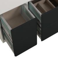 Шкафчик подвесной совместимый с базой под раковину CEZARES BELLAGIO 54718 Grafite — фото 3, Шкафы для ванной