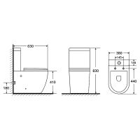 Товар: Унитаз компакт Azario Corsa AZ-2062S-G с бачком и сиденьем Микролифт - фото 2 Унитаз компакт Azario Corsa AZ-2062S-G с бачком и сиденьем Микролифт — фото 2, Унитазы