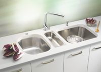 Мойка для кухни VARIANT 20 SAT-90 420X340X175 слив вдоль длинной стороны в комп. с сифоном 1130550, — фото 2, Кухонные мойки