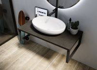 Столешница под раковину 1MarKa Grunge Loft 70 Ц0000015935 Бетон темно-светлый — фото 4, Столешницы под раковину