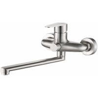 Смеситель для ванны Haiba HB60801-2 универсальный Нержавеющая сталь — фото 1, Для душа и ванны