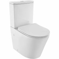 Унитаз компакт Bond Oval F03-00 Белый с бачком и сиденьем Микролифт — фото 1, Напольные унитазы