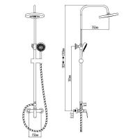 Товар: Душевая система Boch Mann Junior BM8576 Черная - фото 2 Душевая система Boch Mann Junior BM8576 Черная — фото 2, Душевые стойки