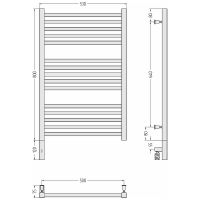Товар: Электрический полотенцесушитель Сунержа Модус 3.0 800x500 L 31-5700-8050 Черный матовый - фото 3 Электрический полотенцесушитель Сунержа Модус 3.0 800x500 L 31-5700-8050 Черный матовый — фото 3, Электрические полотенцесушители