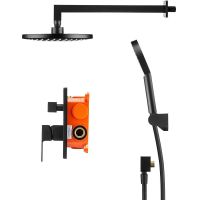 Душевая система Swedbe Platta 5554B Черная матовая — фото 3, Душевые системы