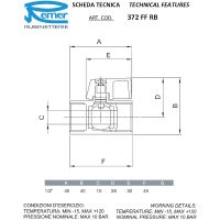 Товар: Запорный вентиль Remer 372FF12RB Хром - фото 2 Запорный вентиль Remer 372FF12RB Хром — фото 2, Комплектующие для туалета