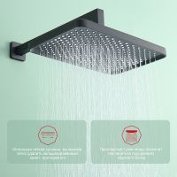 Душевая система Raglo R01.27.06 Черная матовая — фото 7, Встраиваемые душевые комплекты