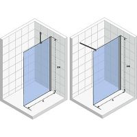 Душевая перегородка Riho Novik Z400 80 G003028120 профиль Хром стекло прозрачное — фото 2, Душевые перегородки