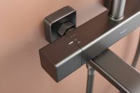 Душевая система Raglo R22.26.09 с термостатом Графит матовый — фото 11, Душевые стойки