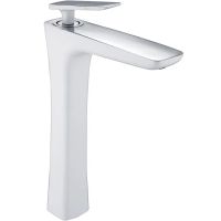 Смеситель для раковины Rose R16F R1611F Белый Хром — фото 1, Смесители для раковины