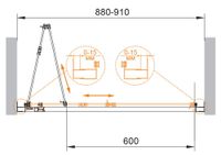 Товар: Душевая дверь CEZARES ECO-O-BS-90-C-Cr - фото 2 Душевая дверь CEZARES ECO-O-BS-90-C-Cr — фото 2, Складные душевые двери