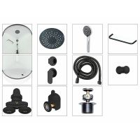 Душевая кабина Melodia della vita Jive BLack 90x90 MB02009 без гидромассажа — фото 3, Душевые кабины