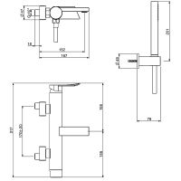 Товар: Смеситель для ванны Gattoni Soffio 8100/81DS Темный никель шлифованный - фото 2 Смеситель для ванны Gattoni Soffio 8100/81DS Темный никель шлифованный — фото 2, Для душа и ванны