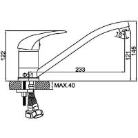 Смеситель для кухни Ledeme H02-B 4202-ВL Хром — фото 2, Смесители для кухни