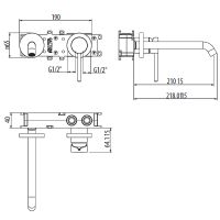 Смеситель для раковины Gattoni Circle Two 9135/91C0 Хром — фото 2, Смесители для раковины