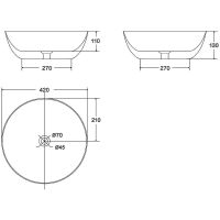 Товар: Раковина-чаша Point Артемида 42 PN43152GM Серый матовый - фото 11 Раковина-чаша Point Артемида 42 PN43152GM Серый матовый — фото 11, Раковины