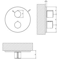 Товар: Смеситель для душа Gessi Emporio Via tortona 38777#299 с термостатом Черный матовый - фото 2 Смеситель для душа Gessi Emporio Via tortona 38777#299 с термостатом Черный матовый — фото 2, Смеситель для душа