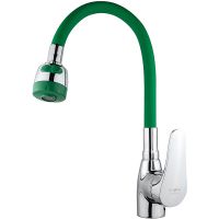 Смеситель для кухни Melodia della vita Ostessa MDV40616Green Хром Зеленый — фото 1, Смесители для кухни