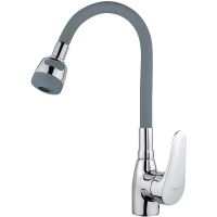 Смеситель для кухни Melodia della vita Ostessa MDV40616Gray Хром Серый — фото 1, Смесители для кухни