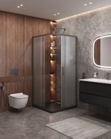 Товар: Душевой уголок CEZARES MOLVENO-A-2-90-P-GM - фото 2 Душевой уголок CEZARES MOLVENO-A-2-90-P-GM — фото 2, Квадратные душевые уголки