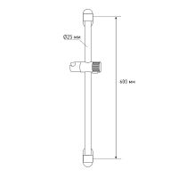 Душевая стойка Melodia della vita Standard Middle MKP20153P Хром — фото 2, Штанги для душа