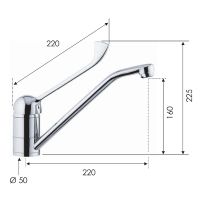 Смеситель для кухни Remer Kiss Хром арт-K44 — фото 2, Смесители для кухни