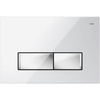 Клавиша смыва Iddis Uniglass UNG02WCi77 Белая Хром — фото 1, Кнопки смыва