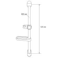 Товар: Душевая штанга Melodia della vita Standard Middle MKP20076BL Хром - фото 4 Душевая штанга Melodia della vita Standard Middle MKP20076BL Хром — фото 4, Штанги для душа