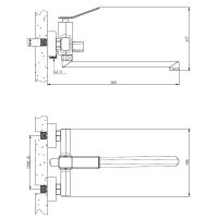 Товар: Смеситель для ванны Belz B618 B22618 универсальный Хром - фото 2 Смеситель для ванны Belz B618 B22618 универсальный Хром — фото 2, Для душа и ванны