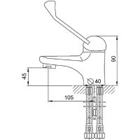 Смеситель для раковины Melodia della vita Medico MDV40820 Хром — фото 2, Смесители для раковины
