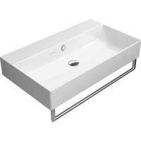 Раковина GSI Kube X 80 9422111 Белая — фото 1, Раковины подвесные