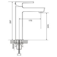 Смеситель для раковины Rose R18H R1811H-1 Черный матовый — фото 12, Смесители для раковины