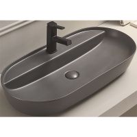 Раковина-чаша CeramaLux 80 78325MDH Серая матовая — фото 1, Раковины