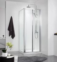 Душевой уголок Azario Toronto 80х80 AZ-NAA1432B профиль Серебро стекло прозрачное — фото 2, Душевые уголки