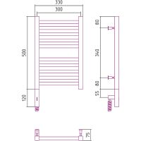 Товар: Электрический полотенцесушитель Сунержа Модус 3.0 500х300 L 00-5700-5030 Хром - фото 2 Электрический полотенцесушитель Сунержа Модус 3.0 500х300 L 00-5700-5030 Хром — фото 2, Электрические полотенцесушители