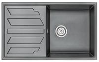 Granula-8601, ШВАРЦ (чёрный металлик), кухонная мойка, кварц — фото 1, Кухонные мойки
