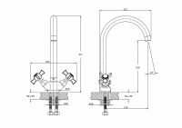 Смеситель для кухни Haiba HB4624 Хром — фото 2, Смесители для кухни