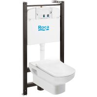 Товар: Комплект унитаза с инсталляцией Roca Dama Senso 893104680 с сиденьем Микролифт - фото 1 Комплект унитаза с инсталляцией Roca Dama Senso 893104680 с сиденьем Микролифт — фото 1, Комплекты унитаз + инсталляция