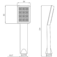 Товар: Ручной душ Melodia della vita Standard MKP20594 Хром - фото 4 Ручной душ Melodia della vita Standard MKP20594 Хром — фото 4, Лейки для душа