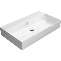 Раковина GSI Kube X 80 9422011 Белая — фото 1, Раковины подвесные