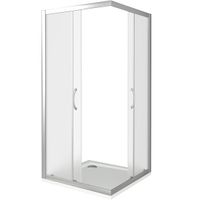 Душевой уголок Good Door Neo CR-100-C-CH 100х100 профиль Хром стекло прозрачное — фото 1, Душевые уголки