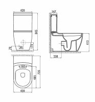 Унитаз биде Creavit Grande GR360-00CB00E-0000 Белый без бачка и сиденья — фото 2, Напольные унитазы