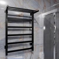 Электрический полотенцесушитель Altasan ПарусПроф 80х50 ПарусПроф8050ПЧМ с полкой Черный муар — фото 6, Электрические полотенцесушители