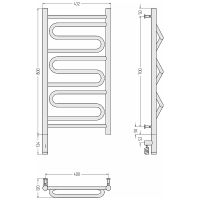Электрический полотенцесушитель Сунержа Элегия 3.0 800x400 L 00-5818-8040 Хром — фото 7, Электрические полотенцесушители