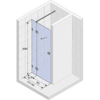 Душевая дверь Riho SZ Scandic NXT X104 78 P G001020120 (GX00402C2) профиль Хром стекло прозрачное — фото 2, Душевые двери в нишу