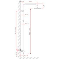 Душевая система Bronze de Luxe Avantgarde 2039GB Бронзовая — фото 11, Душевые стойки